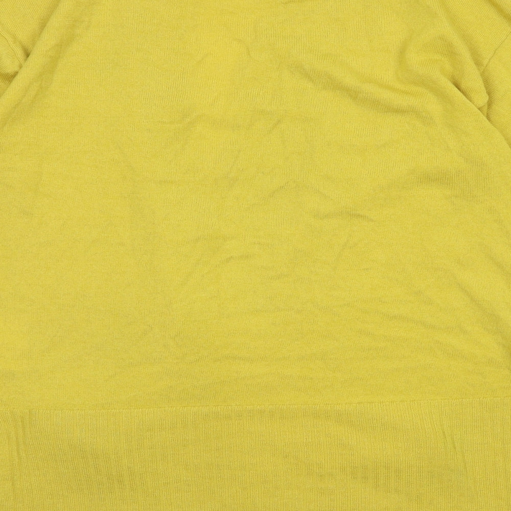Country Casuals Womens Yellow Knit Cardigan Jumper Size S