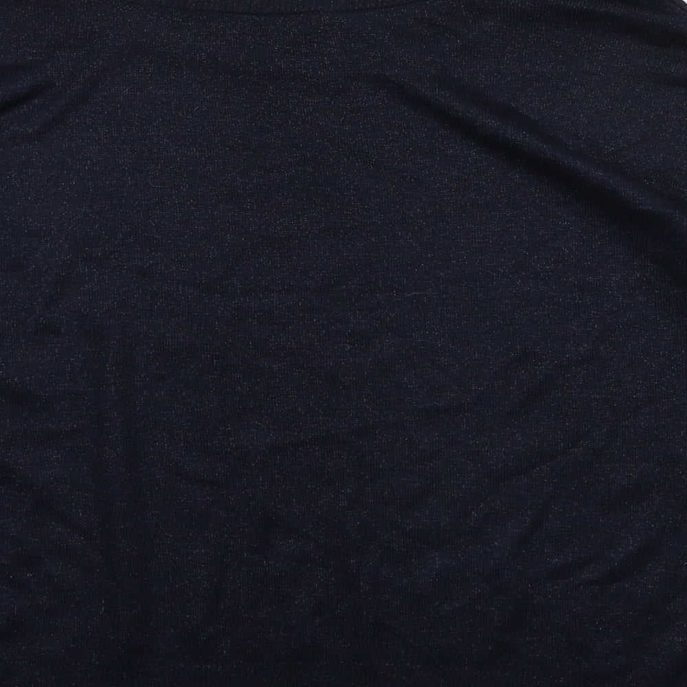 Autograph Womens Blue Knit Pullover Jumper Size 10