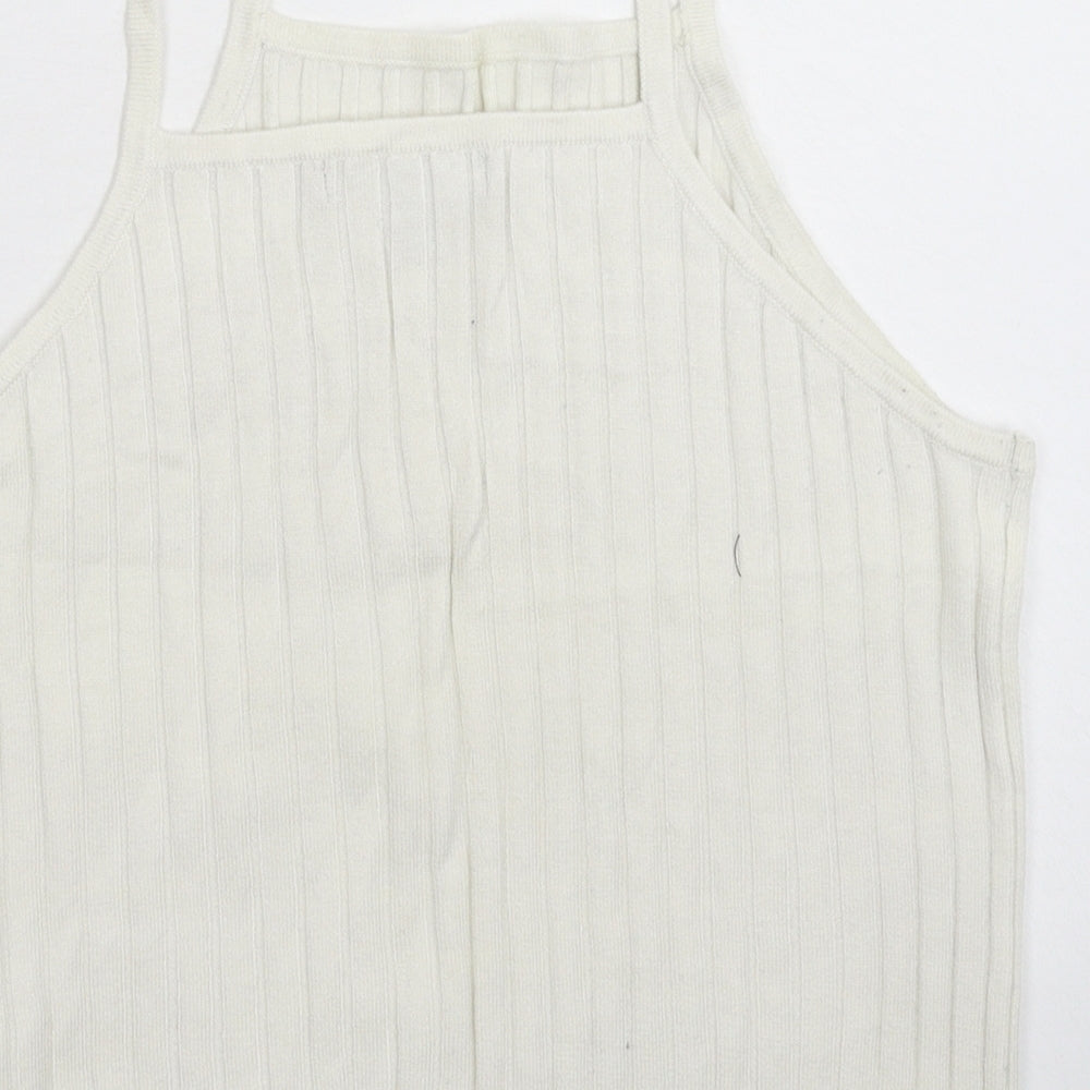 Atmosphere Womens White Knit Basic Tank Size 14