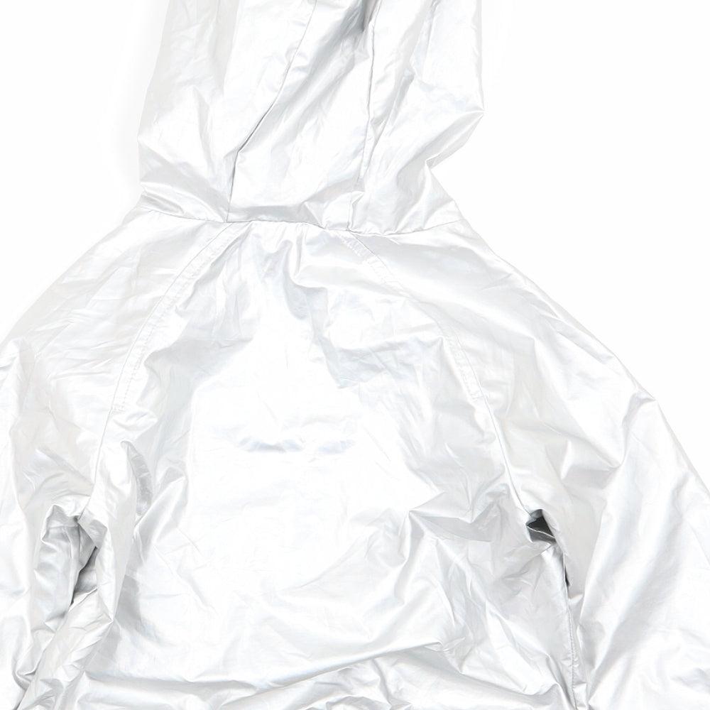 NEXT Girls Silver Jacket Coat Size 3 Years