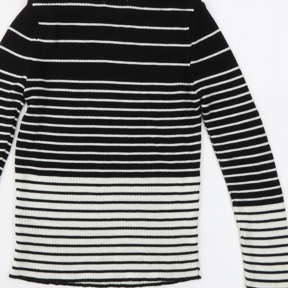 Topshop Womens Multicoloured Striped Pullover Jumper Size M