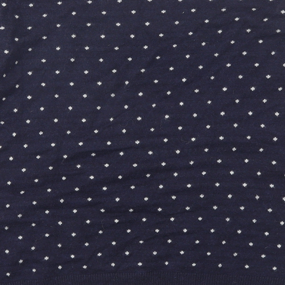 H&M Womens Blue Polka Dot Pullover Jumper Size M