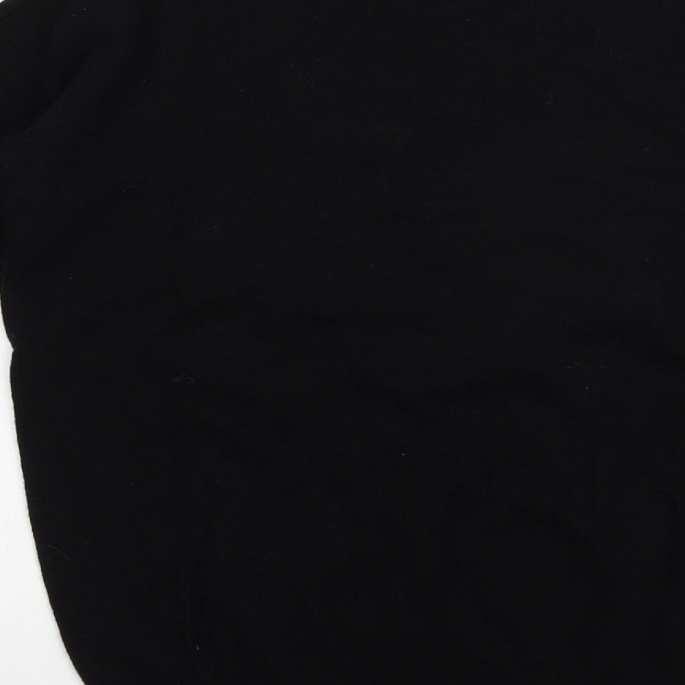 He Love Me He Loves Me Not Womens Black Pullover Jumper Size 12