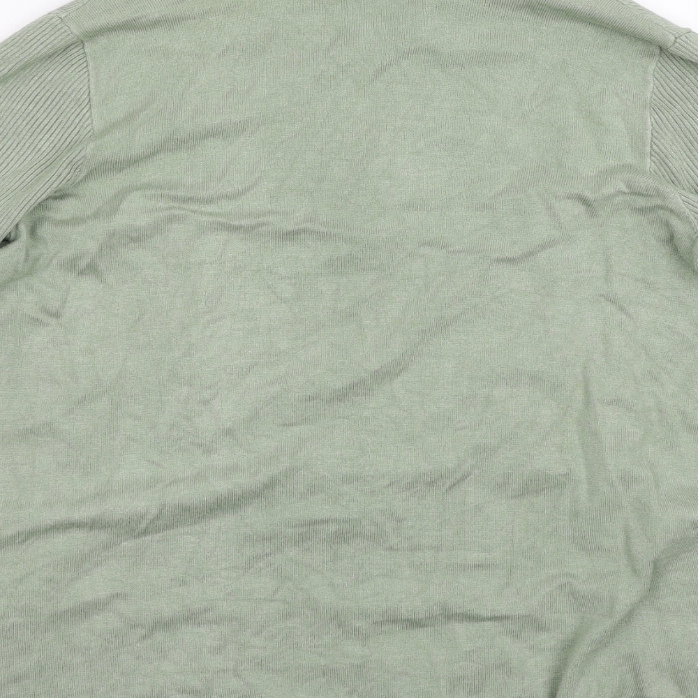 Eleven Womens Green Cardigan Jumper Size M