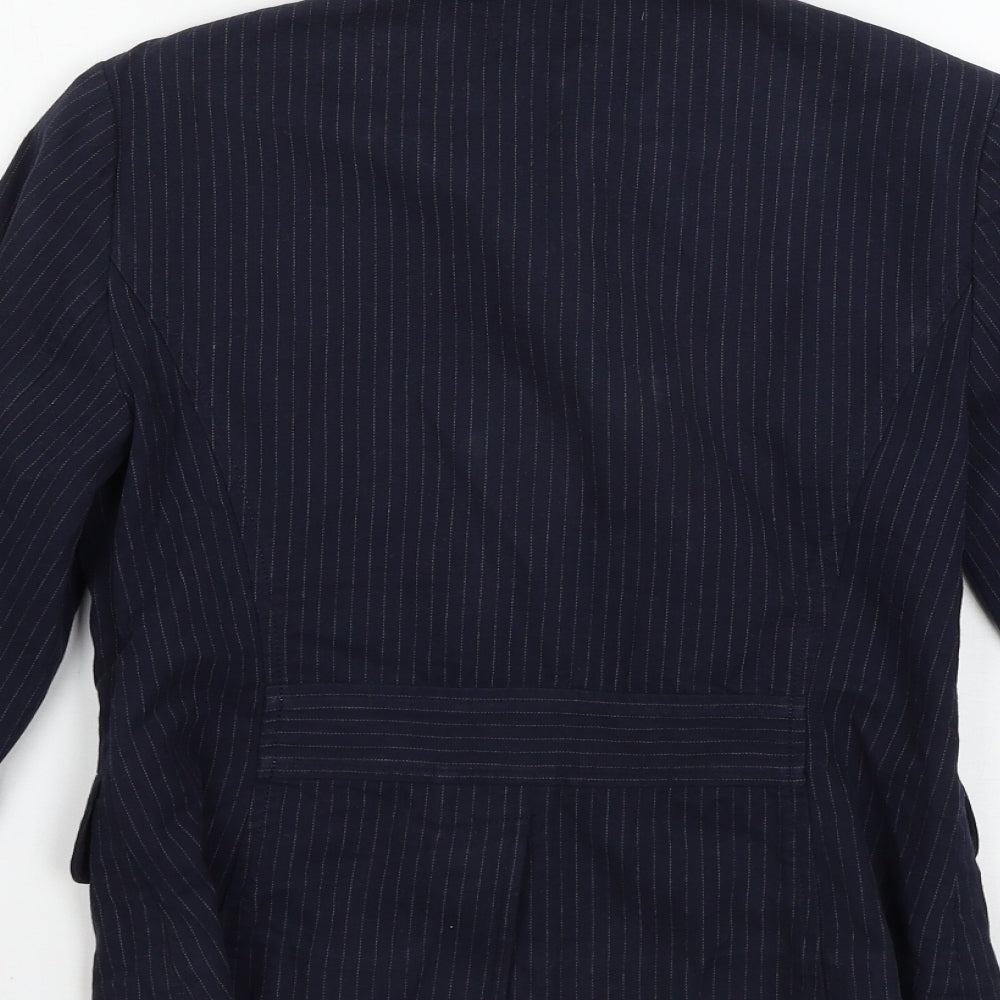 wrap Womens Blue Jacket Blazer Size 10