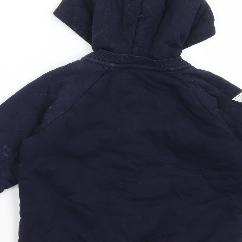 Junior J Boys Blue Full Zip Hoodie Size 2-3 Years