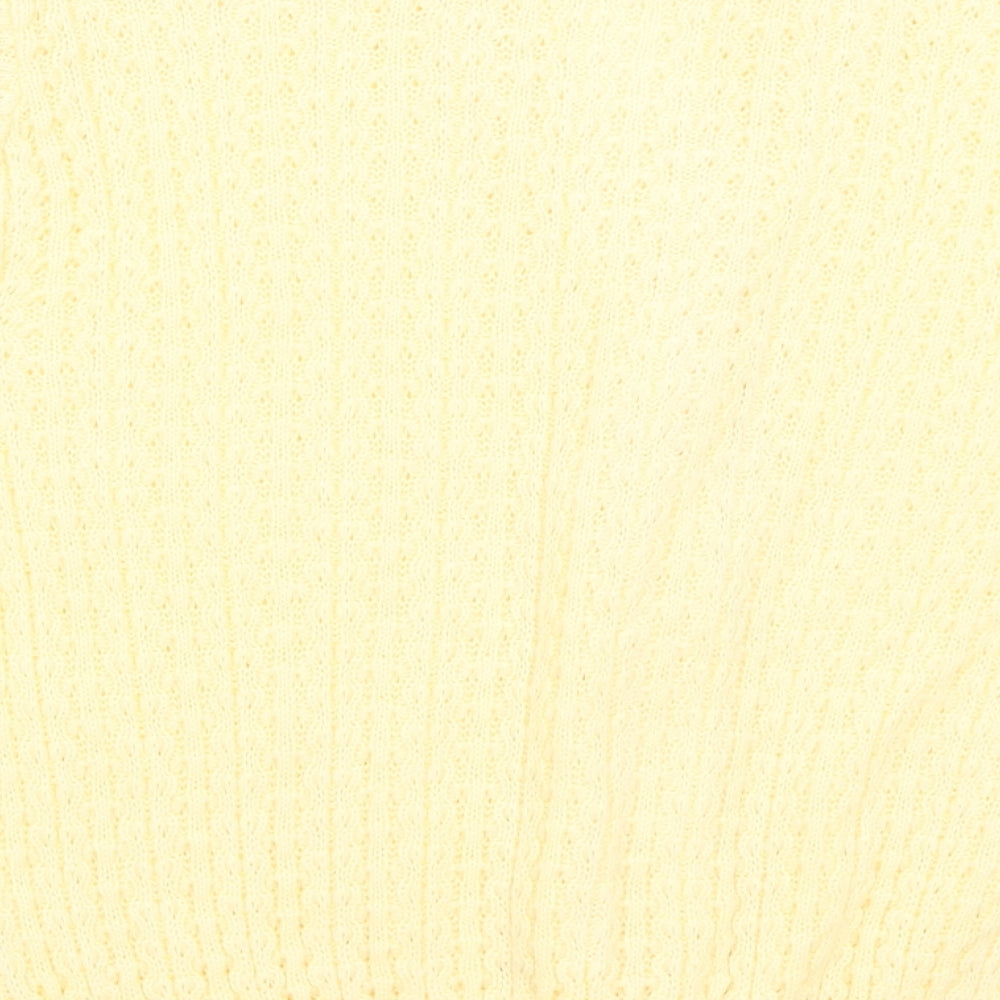 LK Womens Yellow Cardigan Jumper Size S