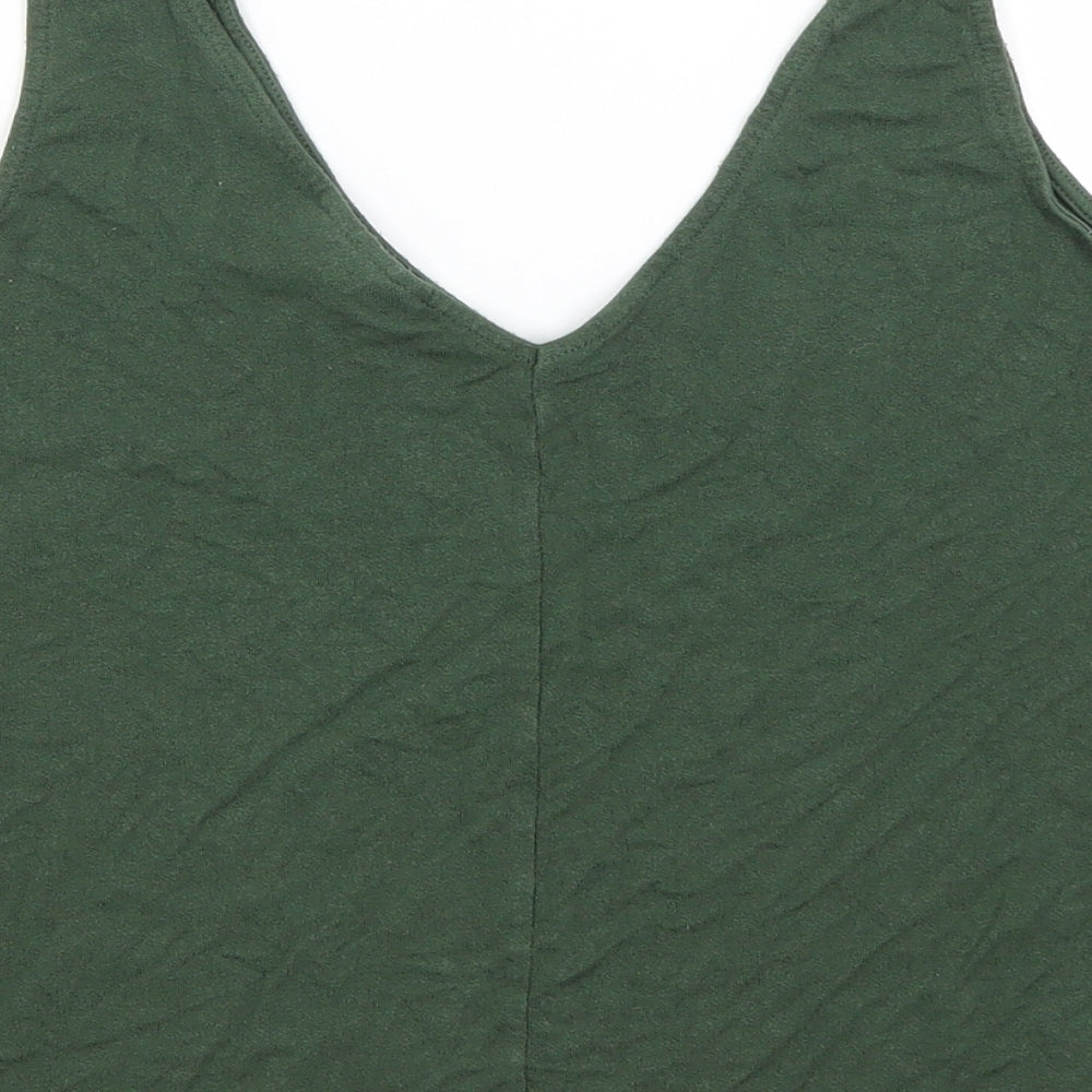 Topshop Womens Green Basic Tank Size 10