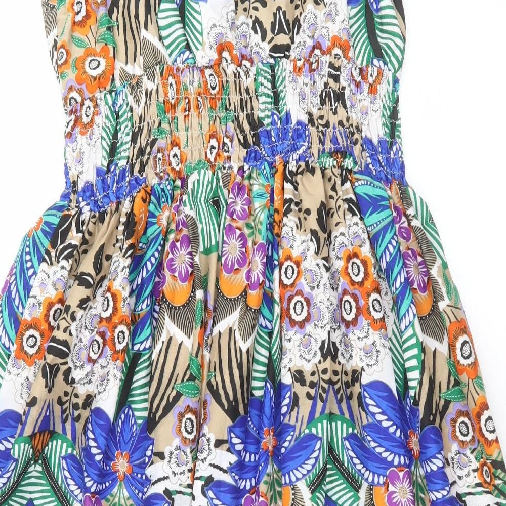 Pistachio Womens Multicoloured Floral A-Line Size S