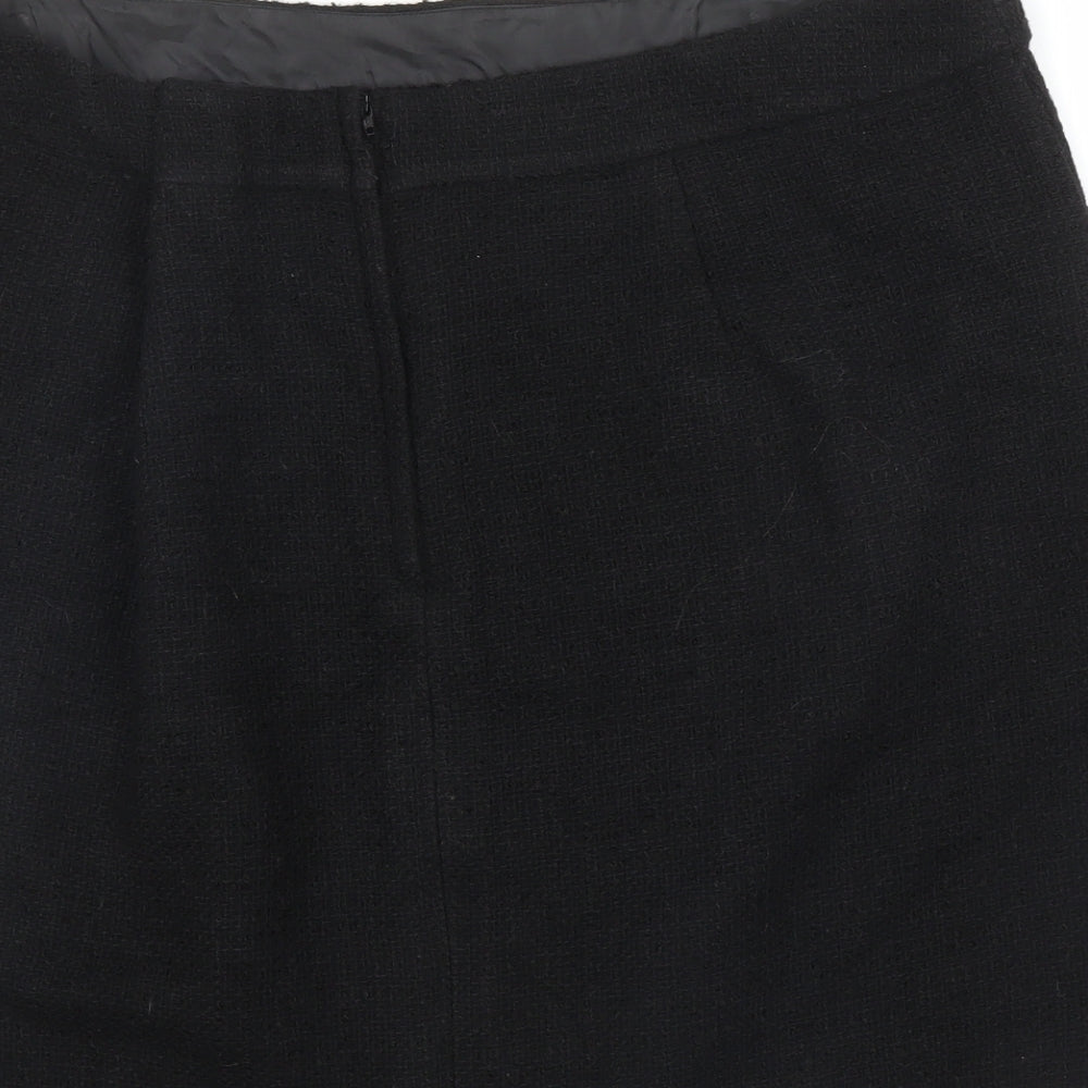 Preworn Womens Black Straight & Pencil Skirt Size L
