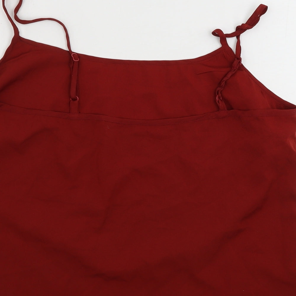 ASOS Womens Red Basic Tank Size 12