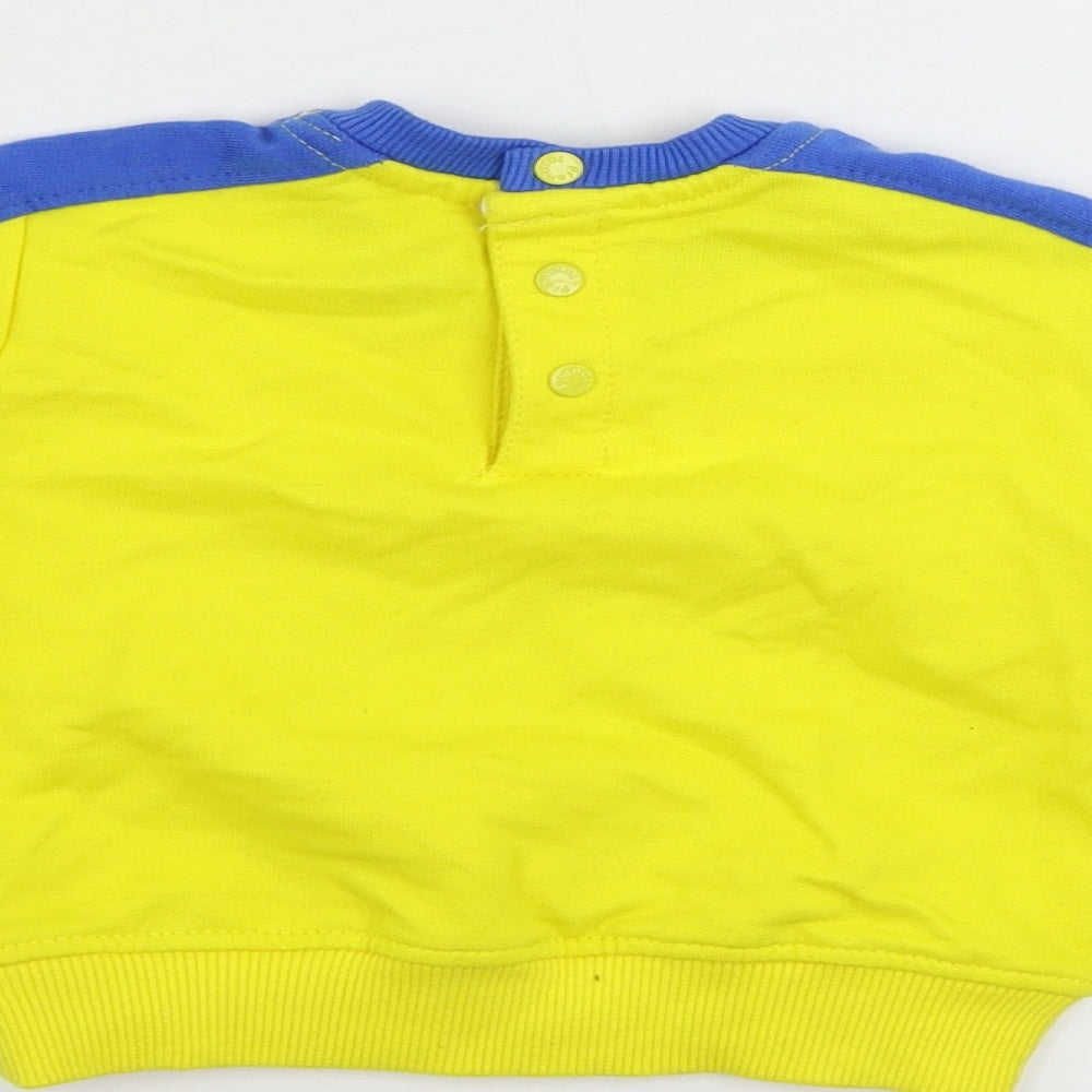 Preworn Boys Yellow Pullover Jumper Size 6-9 Months