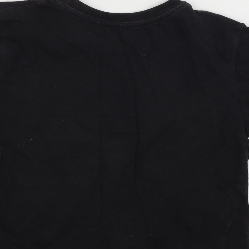 Primark Boys Black Basic T-Shirt Size 5-6 Years