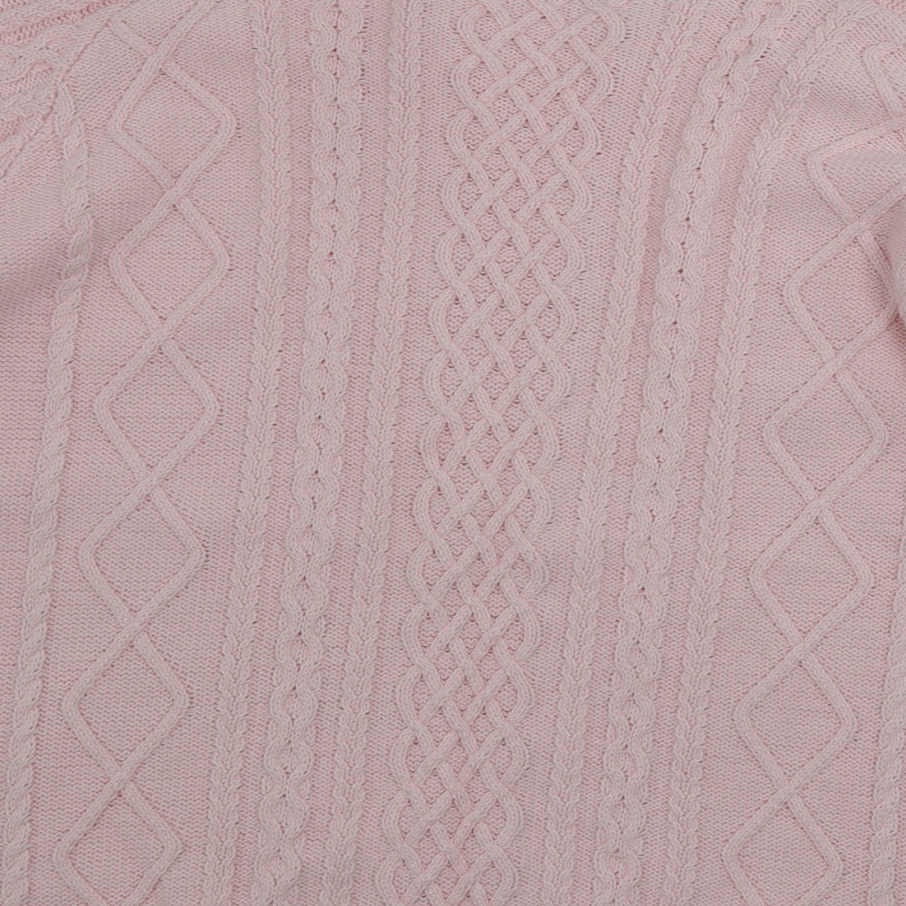 TRU Womens Pink Pullover Jumper Size M