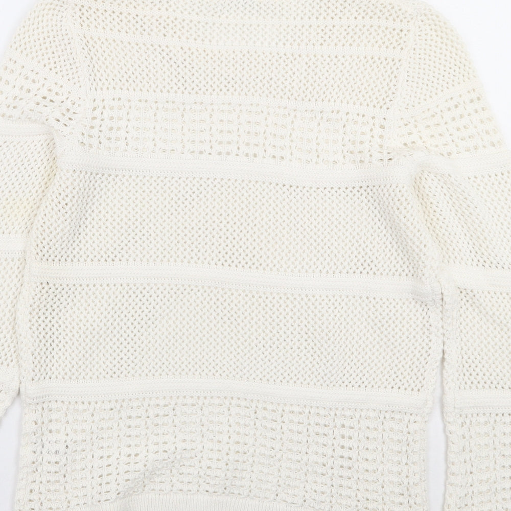 TU Womens White Pullover Jumper Size 14