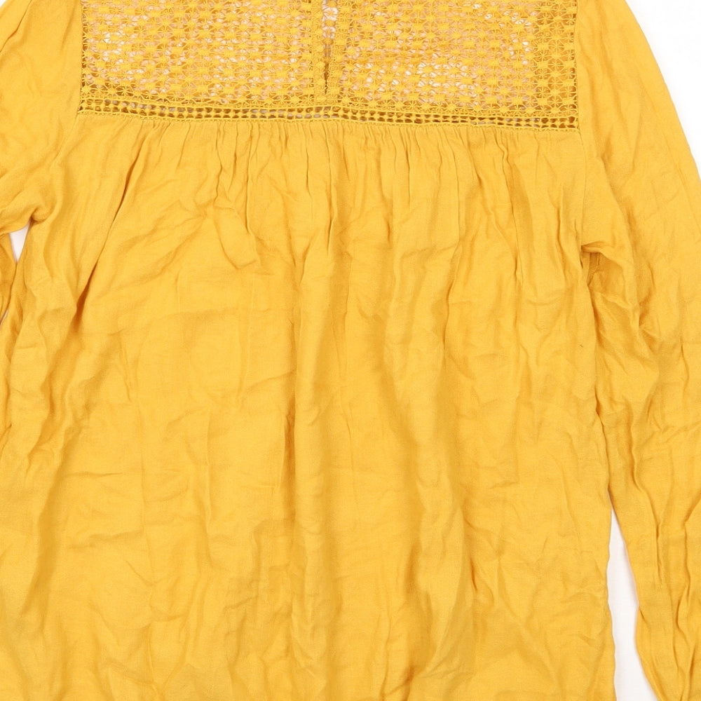 Newlook Womens Yellow Basic Blouse Size 8