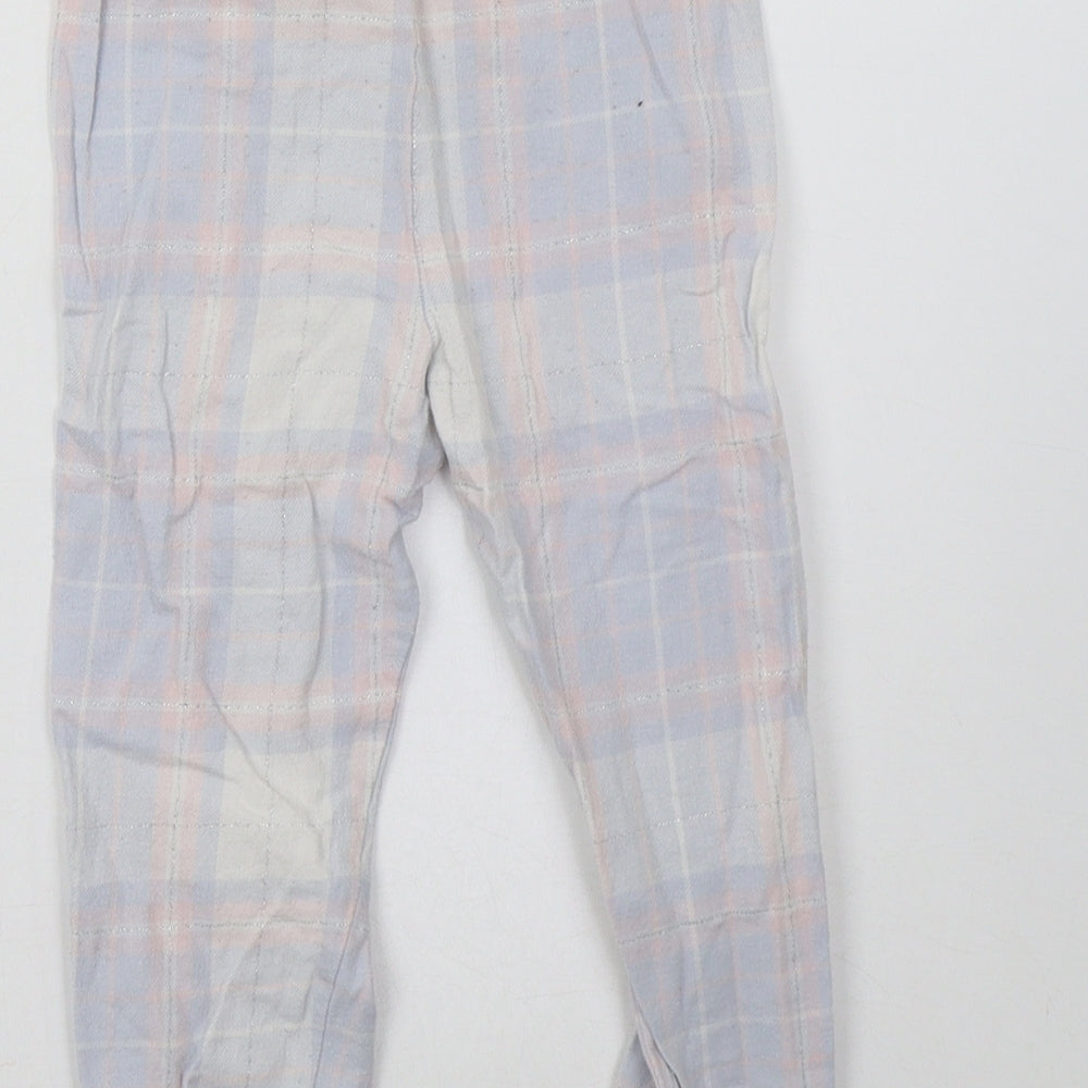 Marks and Spencer Girls Blue Check Pyjama Pants Size 2-3 Years