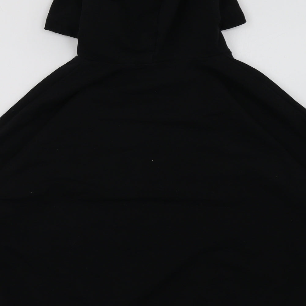 Fancyqube Womens Black Pullover Hoodie Size S - Friends