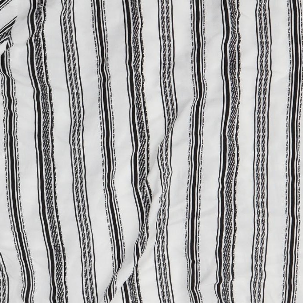 New Look Womens Multicoloured Striped Basic Button-Up Size 12