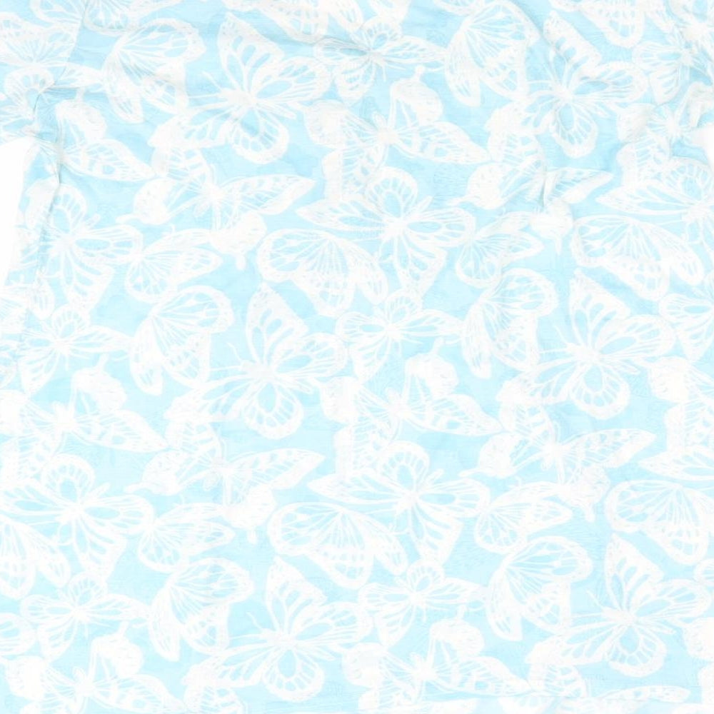 Originals Womens Blue Animal Print Dress Size 14 - White butterflies pintucks