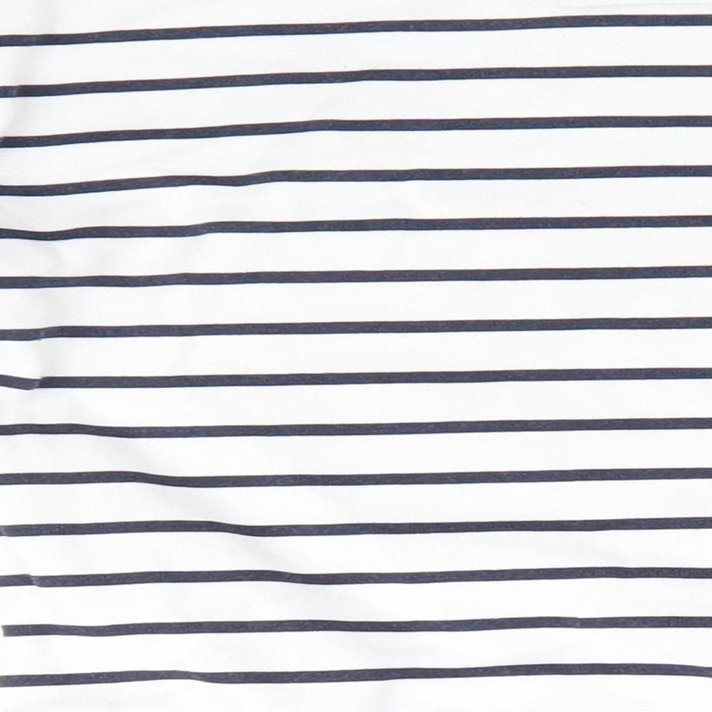Primark Girls Blue Striped Pullover Sweatshirt Size 3-4 Years - Blue & White Stripe and Bonjour in red