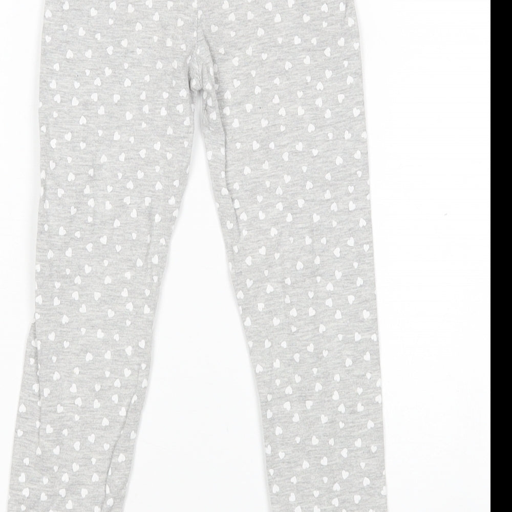 Primark Girls Grey Polka Dot Pyjama Pants Size 5-6 Years
