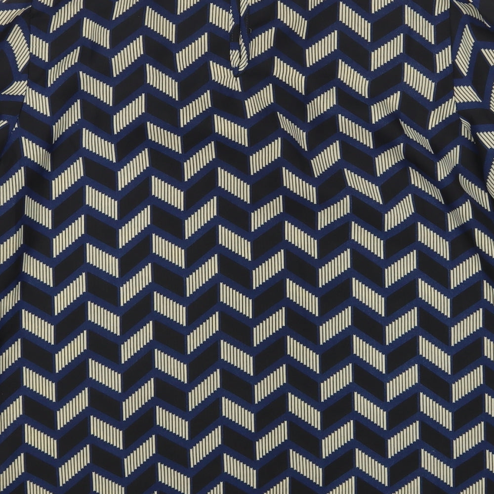 Stella Morgan Womens Multicoloured Herringbone Basic Blouse Size 10