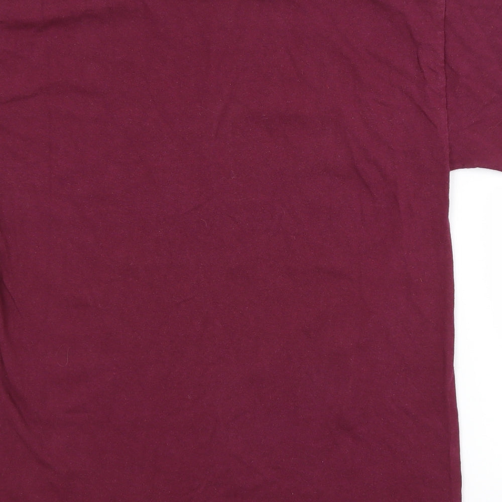 Gildan Mens Purple T-Shirt Size M