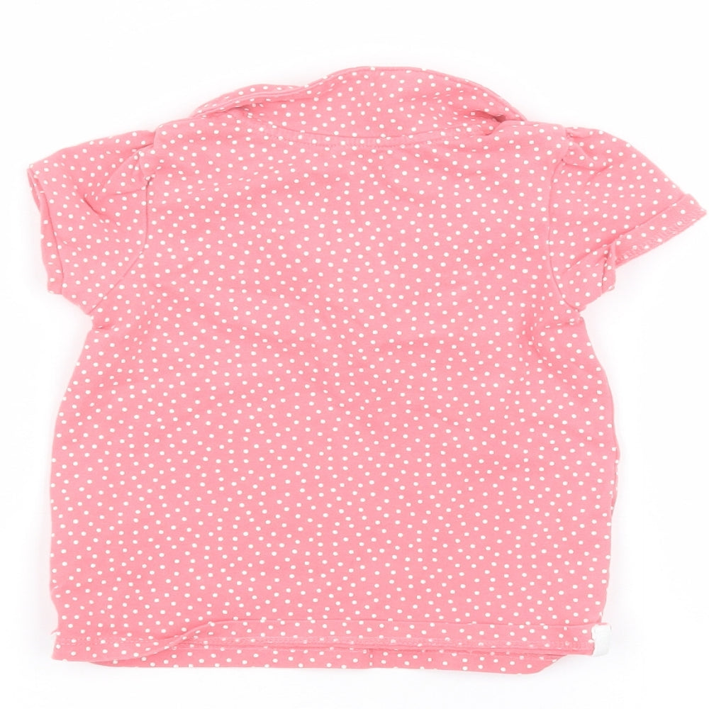 H&M Baby Pink Polka Dot Basic T-Shirt Size 12-18 Months