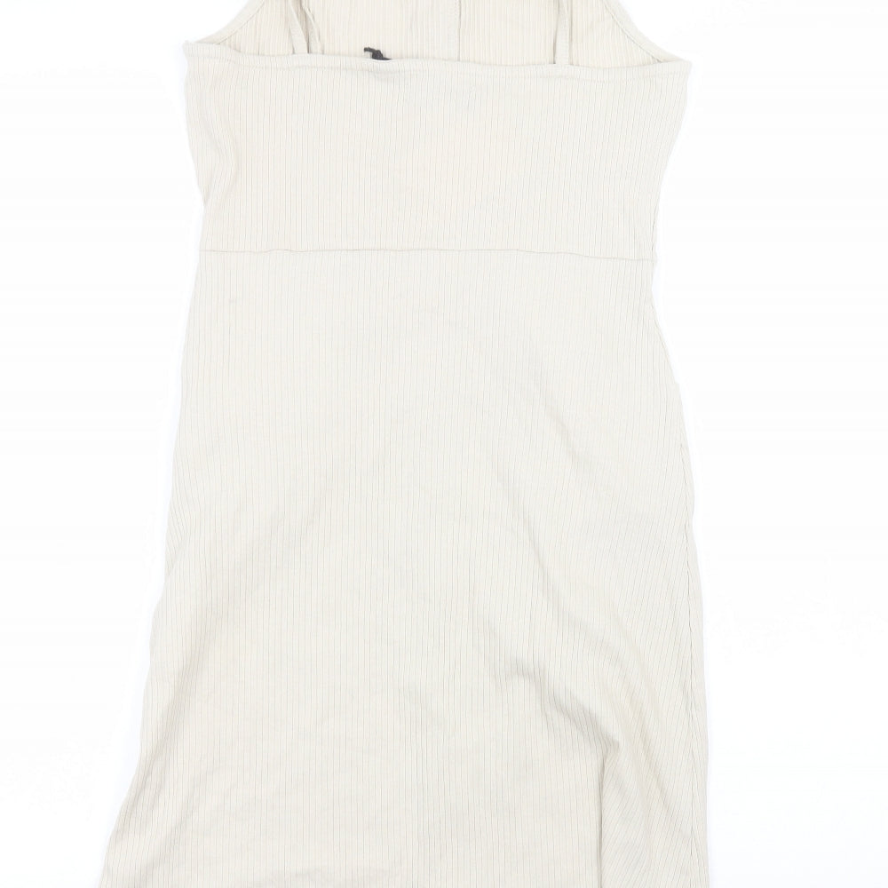 Brave Soul Womens Beige A-Line Size S