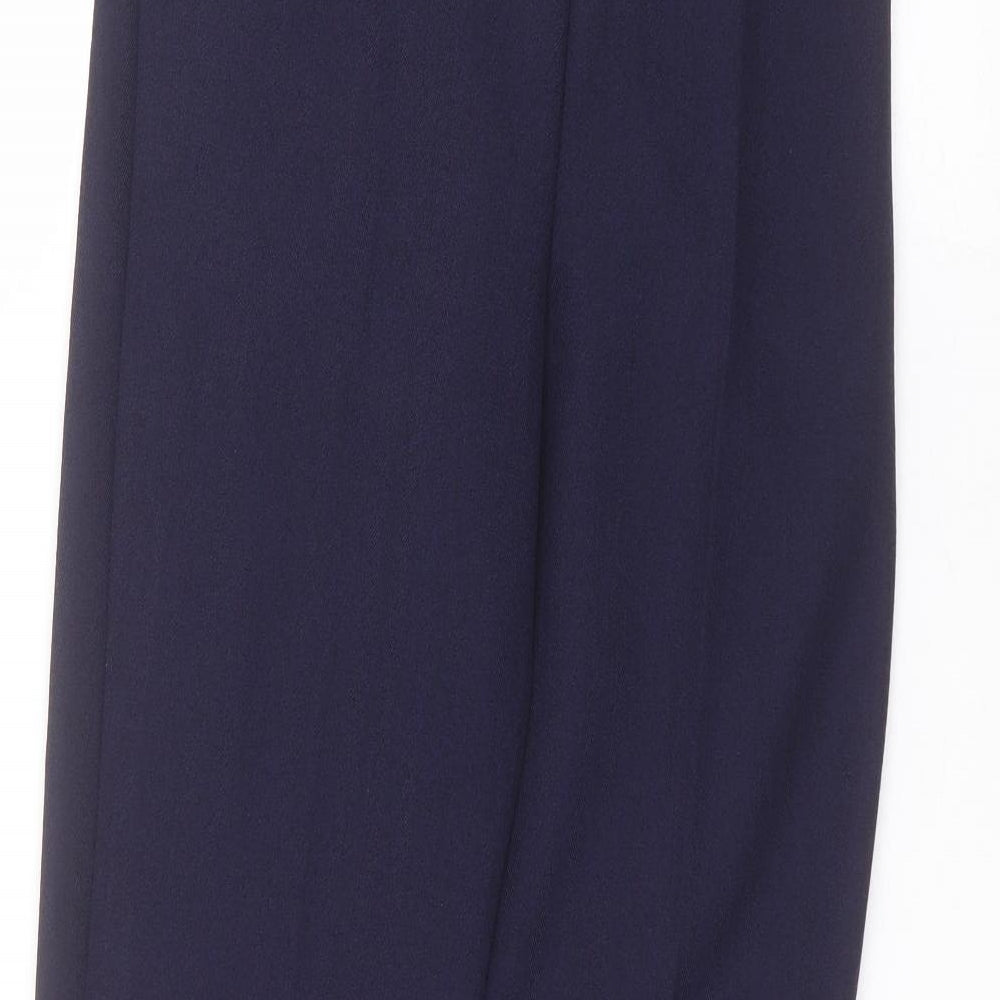 Emma Collection Womens Blue Trousers Size 10 L25 in