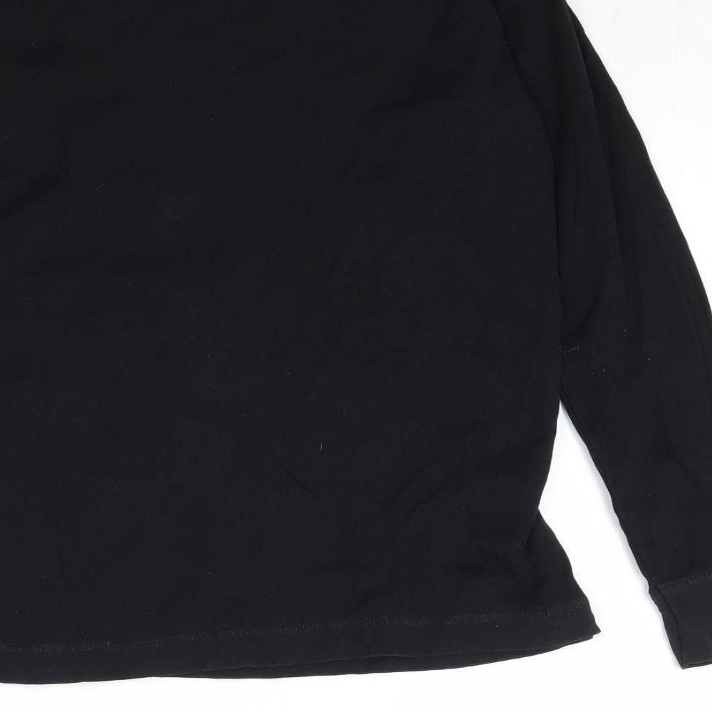 Basic Tee Womens Black Basic T-Shirt Size M