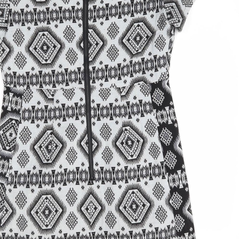Preworn Womens Grey Geometric Mini Size L