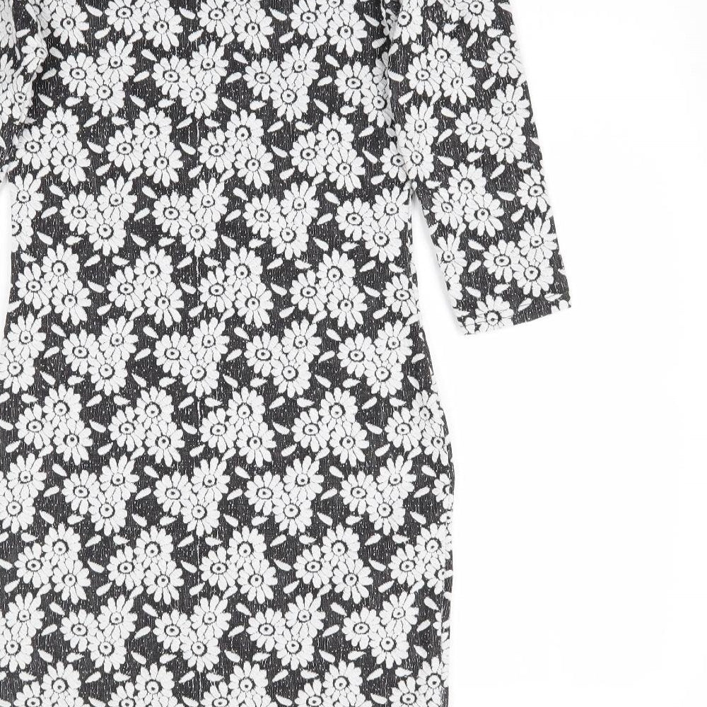River Island Womens Black Floral Mini Size 10