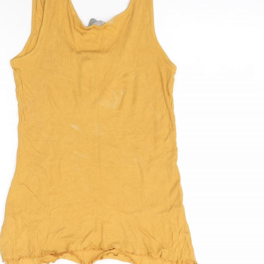 New Look Womens Yellow Basic Tank Size M
