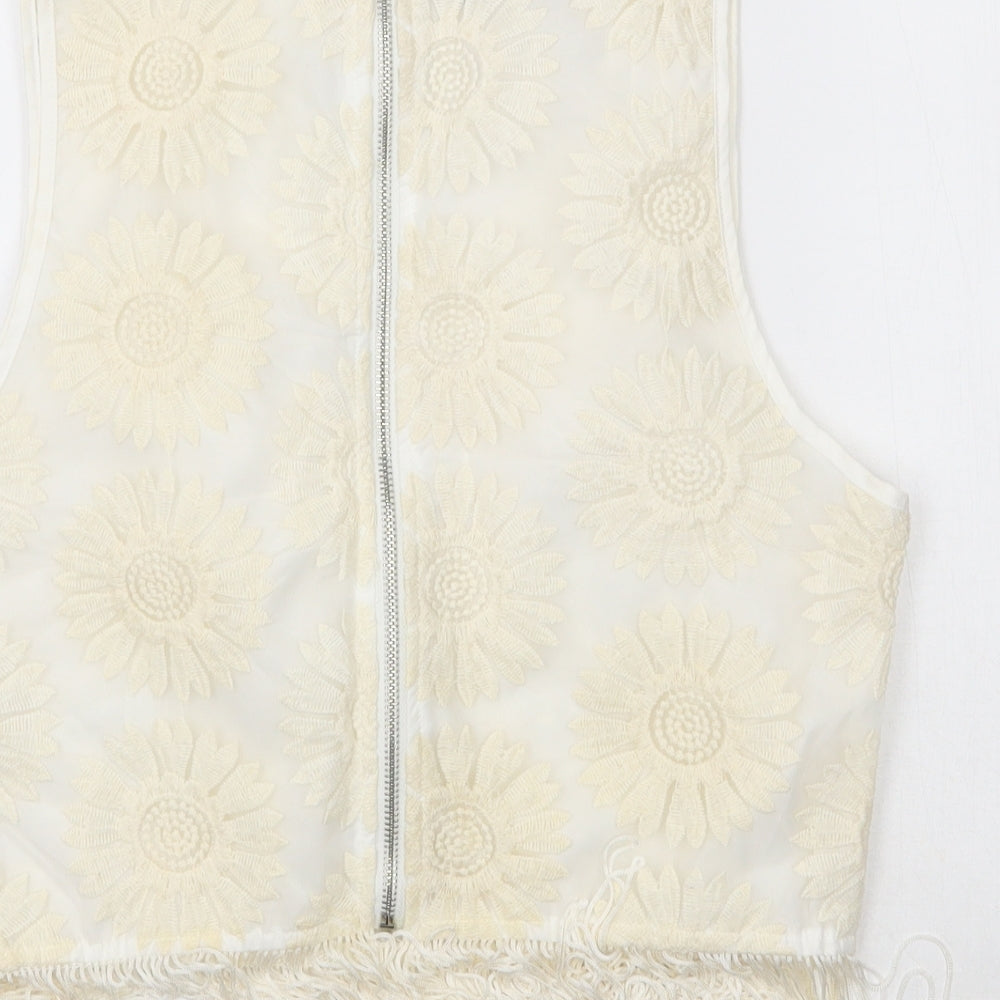Parisian Womens Ivory Basic Blouse Size 12