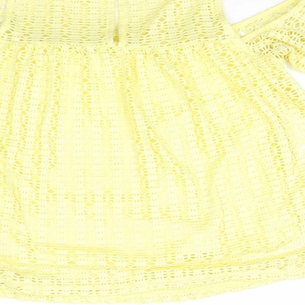 River Island Womens Yellow Basic Blouse Size 8