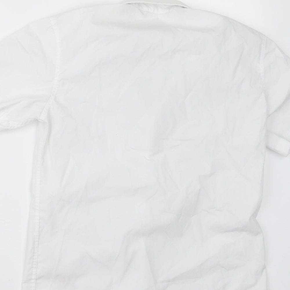 Lily & Dan Girls White Basic Button-Up Size 9-10 Years