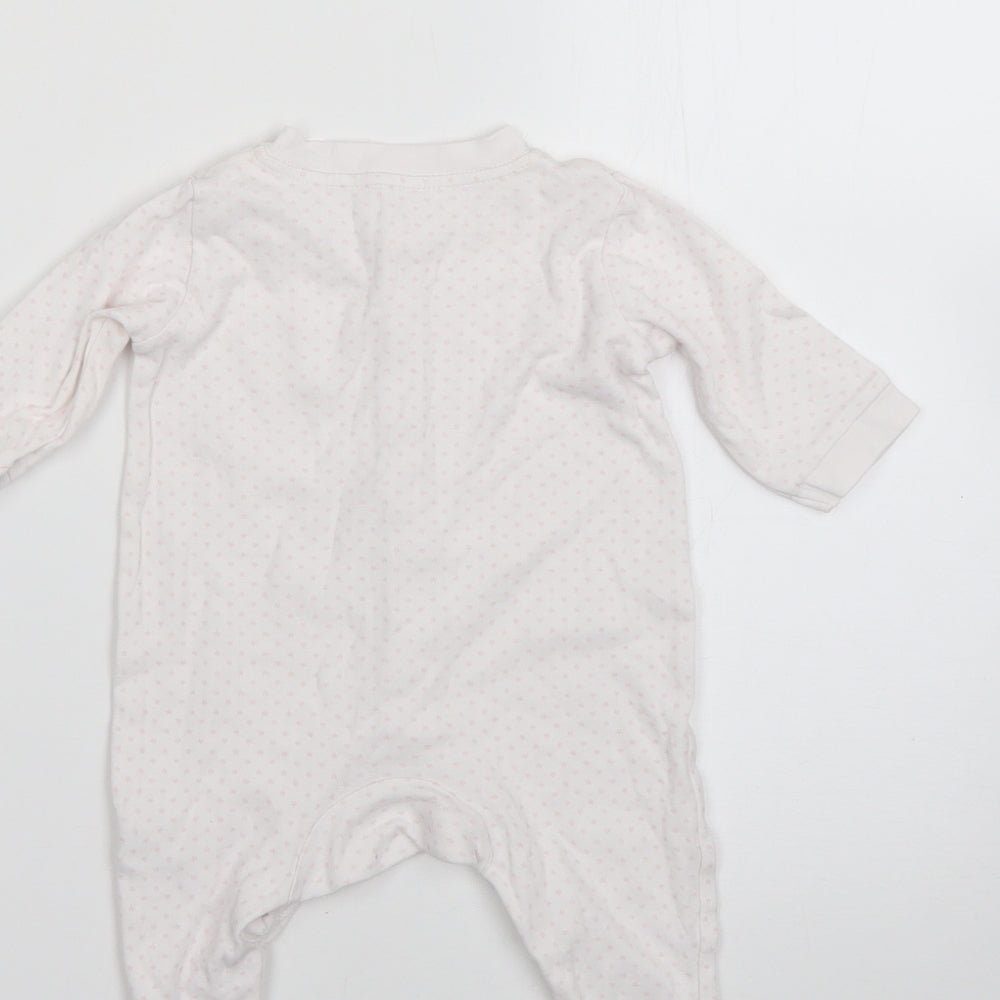 George Baby Pink Polka Dot Babygrow One-Piece Size 0-3 Months