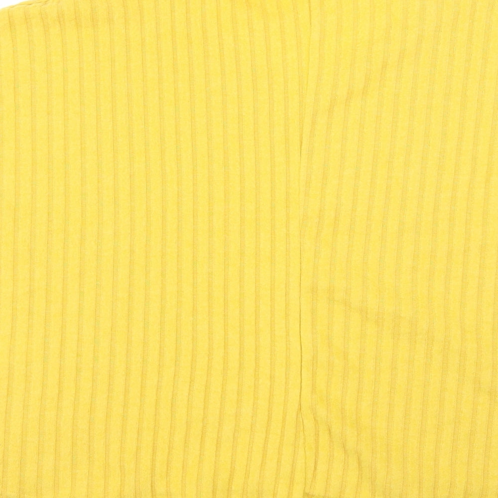 New Look Womens Yellow Striped Pullover Jumper Size M