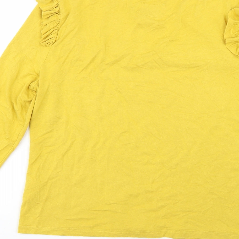 Joy Womens Yellow Pullover Jumper Size 14