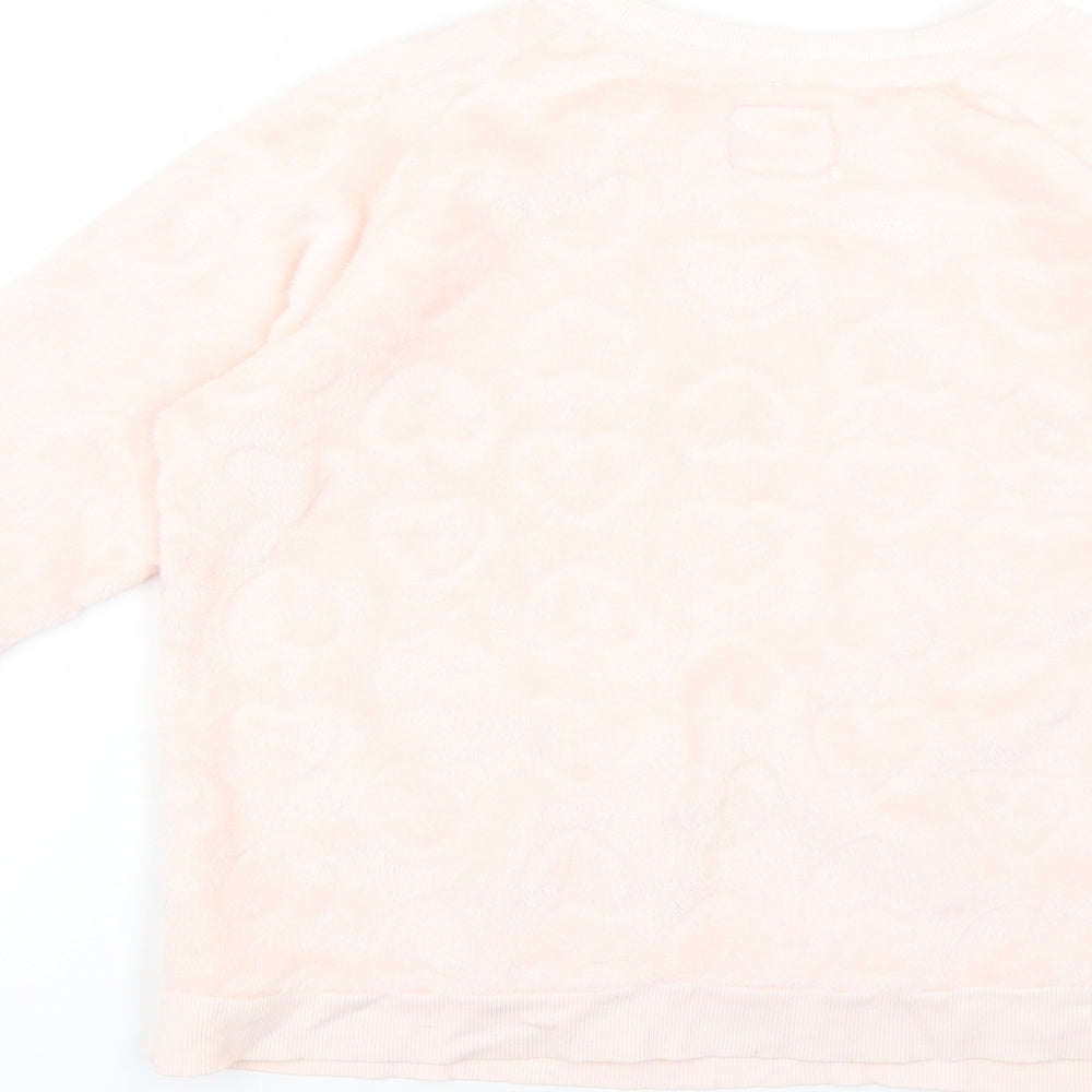 Love To Lounge Womens Pink Solid Kimono Pyjama Top Size 6