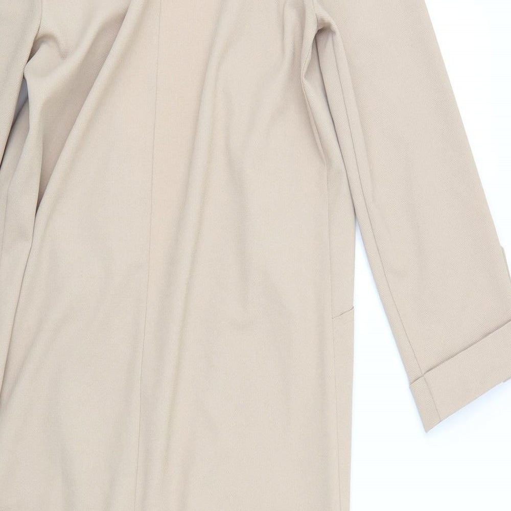 Atmosphere Womens Beige Overcoat Coat Size 10