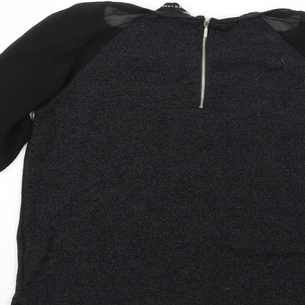 New Look Womens Black Pullover Jumper Size 10