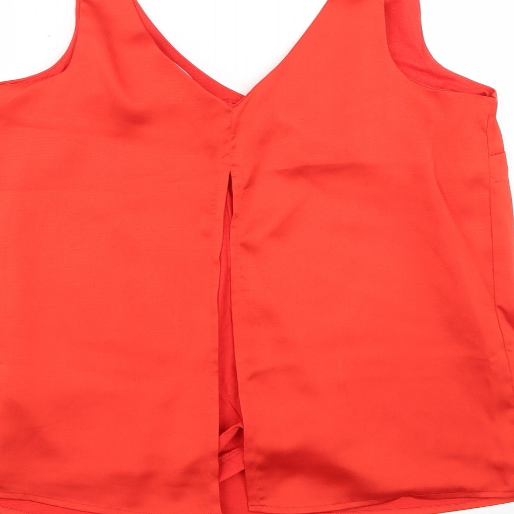 NEXT Womens Orange Basic T-Shirt Size 10