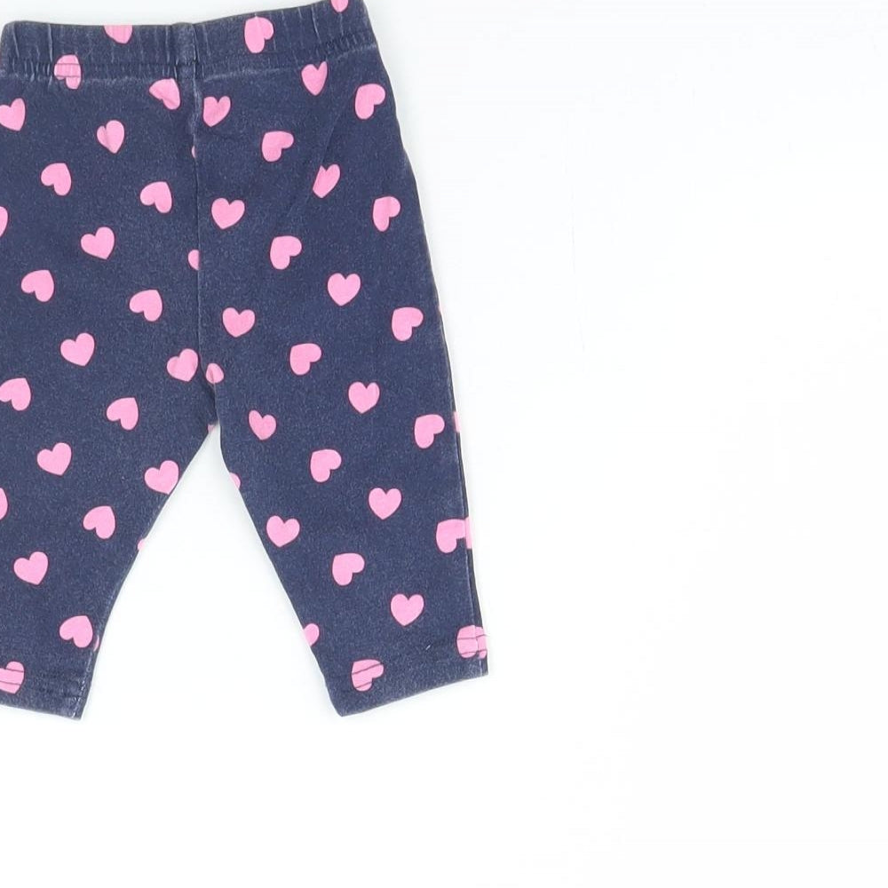 George Girls Blue Polka Dot Capri Leggings Size 0-3 Months