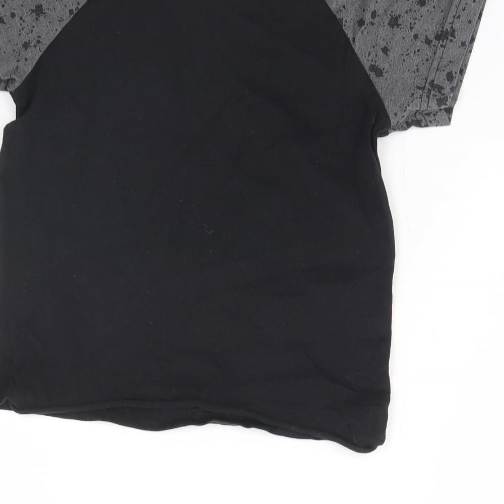Preworn Boys Black Basic T-Shirt Size 5 Years