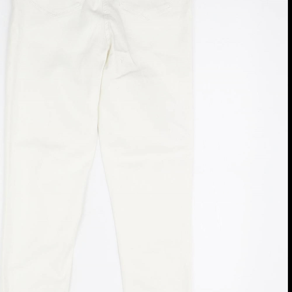 Papaya Womens White Denim Skinny Jeans Size 10 L29 in