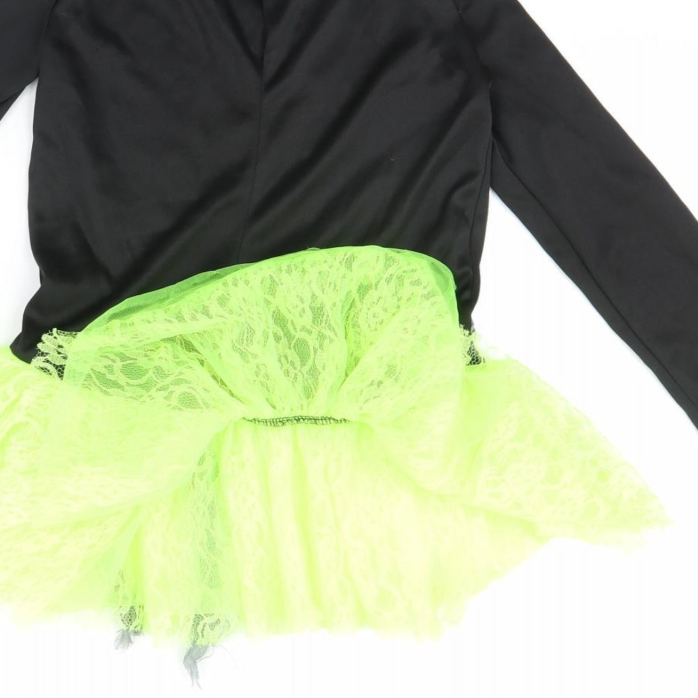 Preworn Girls Black Fit & Flare Size 8 Years - Halloween