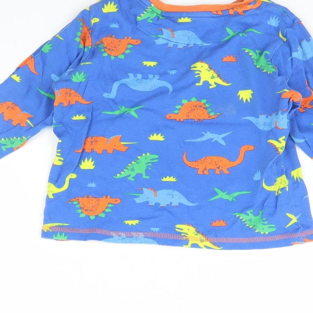 George Boys Blue Animal Print Pyjama Top Size 6 Years - Dinosaur
